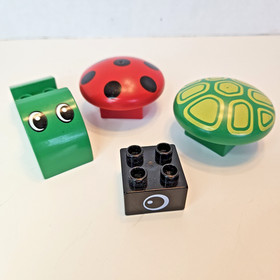 Lego Duplo Mushroom Lot of 2 Ladybug Red Green from Cute Building Vehicles 2400