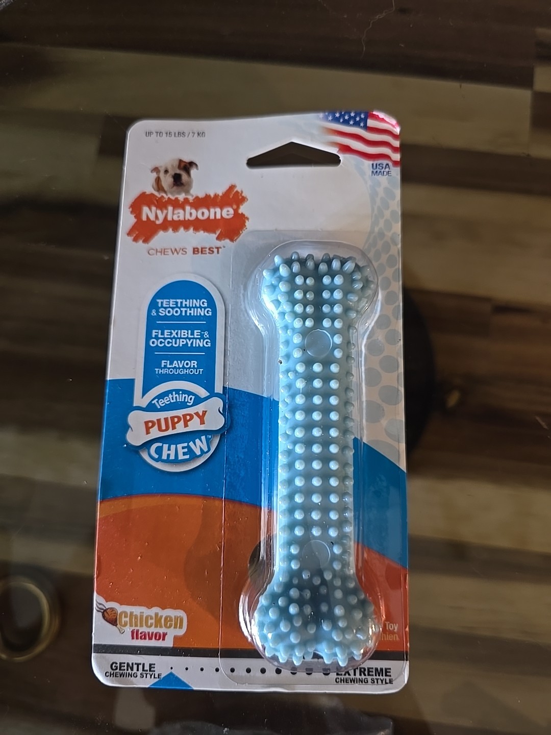Nyla Bone Chicken Flavor Puppy Chew, Gentle Chewing