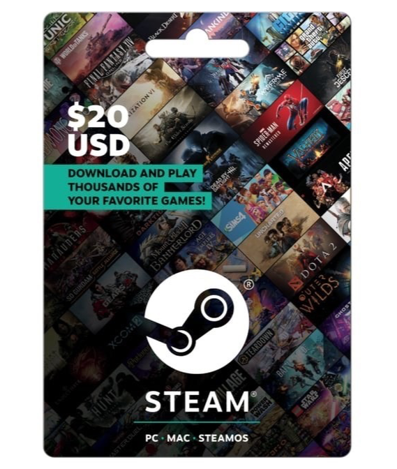 (LOT OF 5) $20 Steam Gift Card ($100 TOTAL) Valve Wallet PC MAC *FAST SHIPPING*-image