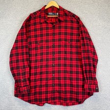 Polo Ralph Lauren Flannel Shirt Men's 2XB Red Plaid Button Up Pockets
