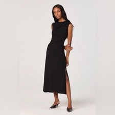 ASTR The Label Draped Midi Dress Size Medium Black NWOT