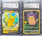 CGC 9 PIKACHU V SWSH198 BLACK STAR PROMO & PIKACHU 005 CELEBRATIONS POKEMON MINT