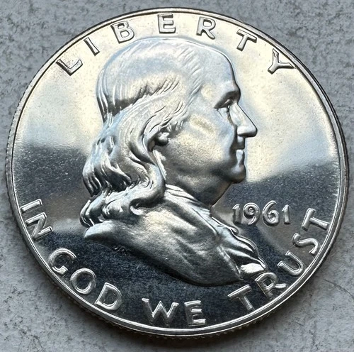 1961 Proof Franklin Half Dollar 90% Silver-INV#8335