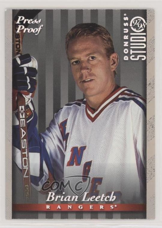 1997-98 Donruss Studio Silver Press Proof /1000 Brian Leetch #86 HOF 7ez