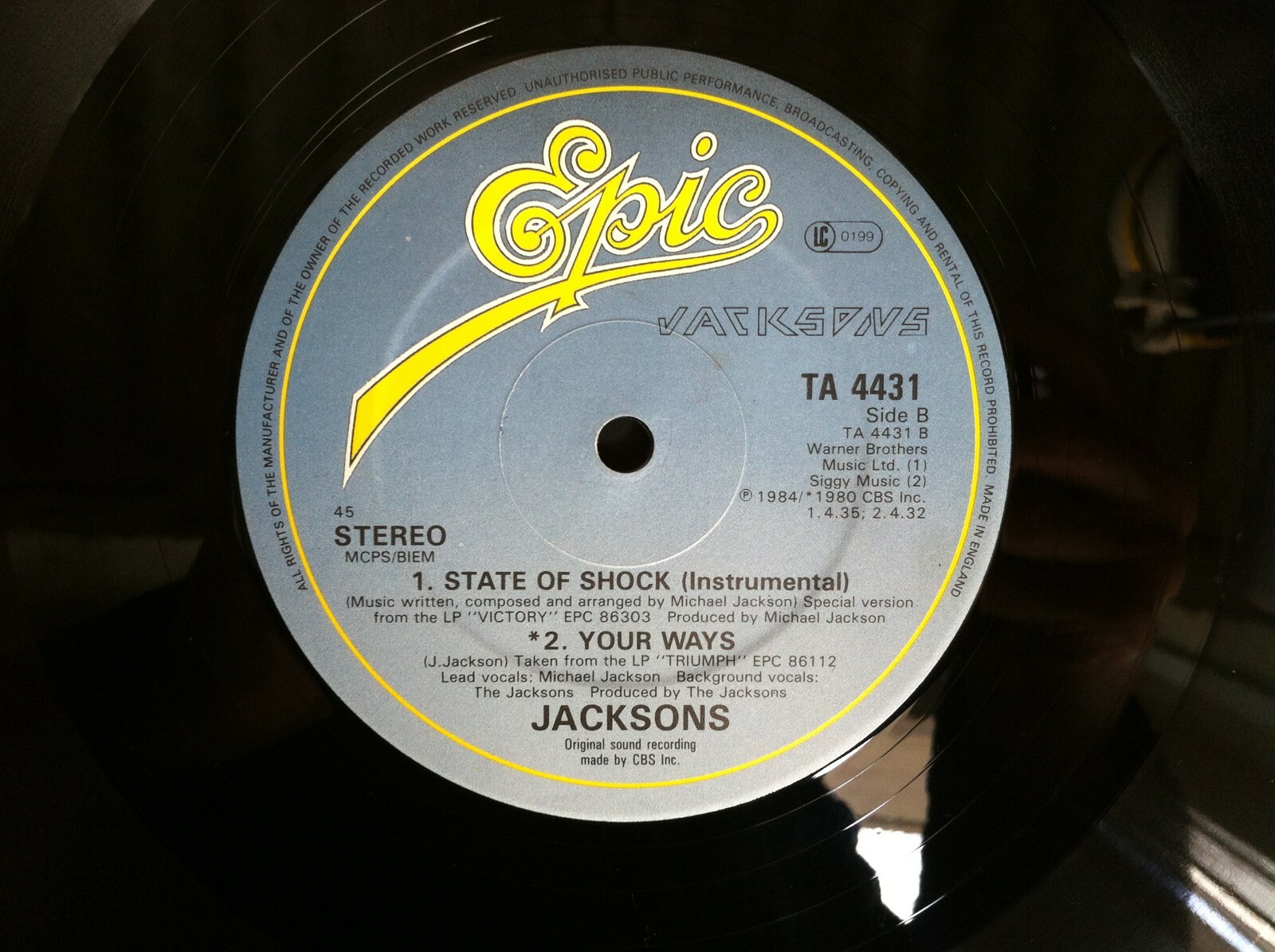 The Jacksons. State Of Shock Mick Jagger and Michael Jackson. 1984