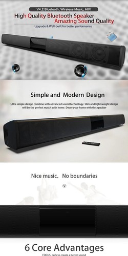 Kabelloser und kabelgebundener TV Lautsprecher Soundbar Stereo Heimkino Soundbar - Bild 7 von 16