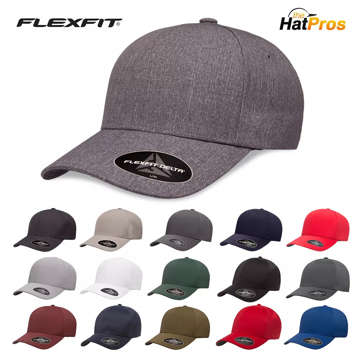 Flexfit Delta 180 Seamless Carbon Cap Baseball Hat Performance eBay Blank Fitted 