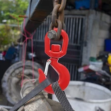 Locking Swivel Heavy Duty Swivel Lifting Hook, Lifting Hook with Safety Latch 5T