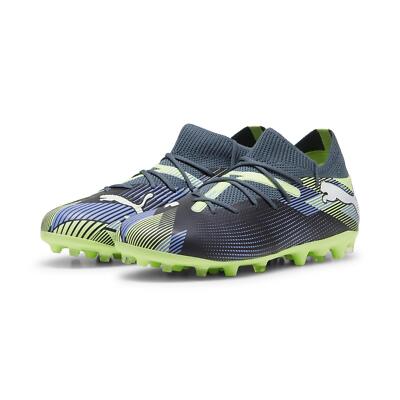 PUMA FUTURE 7 MATCH MG Jr. Gray Skies-PUMA White-Fizzy Apple