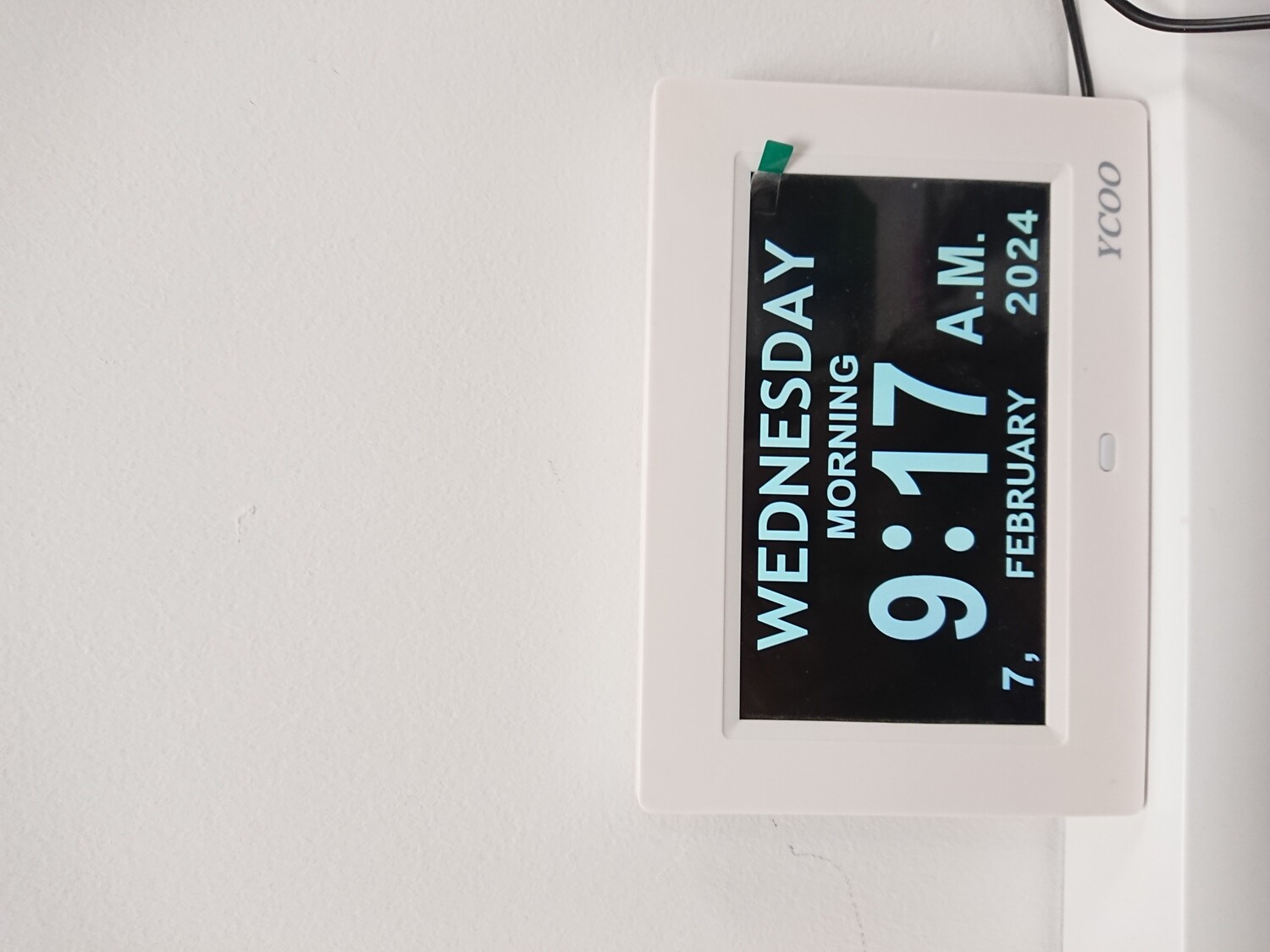 YCOO 7" Digital Calendar Day Clock For Memory Loss Elderly Dementia