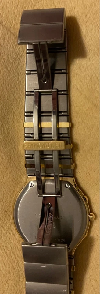 RELÓGIO FEMININO RAYMOND Weil geneve coliseum 8486 quartzo cheio de ouro 22k.  - Imagem 2 de 4