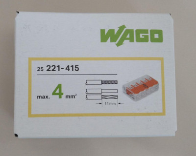 2x Wago Klemmen 221 -415 Verbindungsklemmen Dosenklemmen  5er