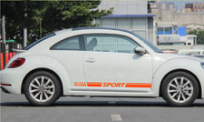 2 Pcs Side Door Stripe Sport Car Sticker For Volkswagen Vw Beetle Vinyl Decals