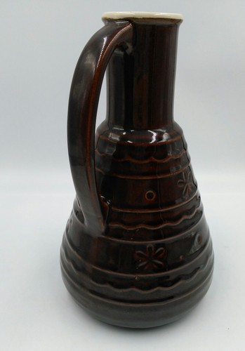 Caraffa/Decanter marrone Mar-Crest a prova di forno margherita e punti 1960. - Foto 6 di 8