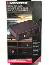 Digital to Analog Analog to Digital Combo Audio Converter Black Monster New