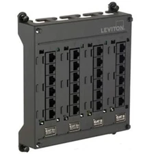 Structured Media Twist and Mount Patch Panel with 12-Cat 5e Ports/12-Cat 6 Black