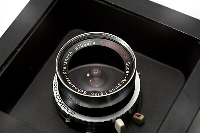 Sinar Schneider Super Angulon f8 75mm on Sinar Lenboard EXC+++++ 