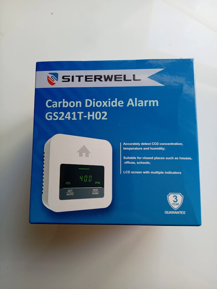 SITERWELL Co2 Carbon Dioxide Alarm Model No GS241T-H02