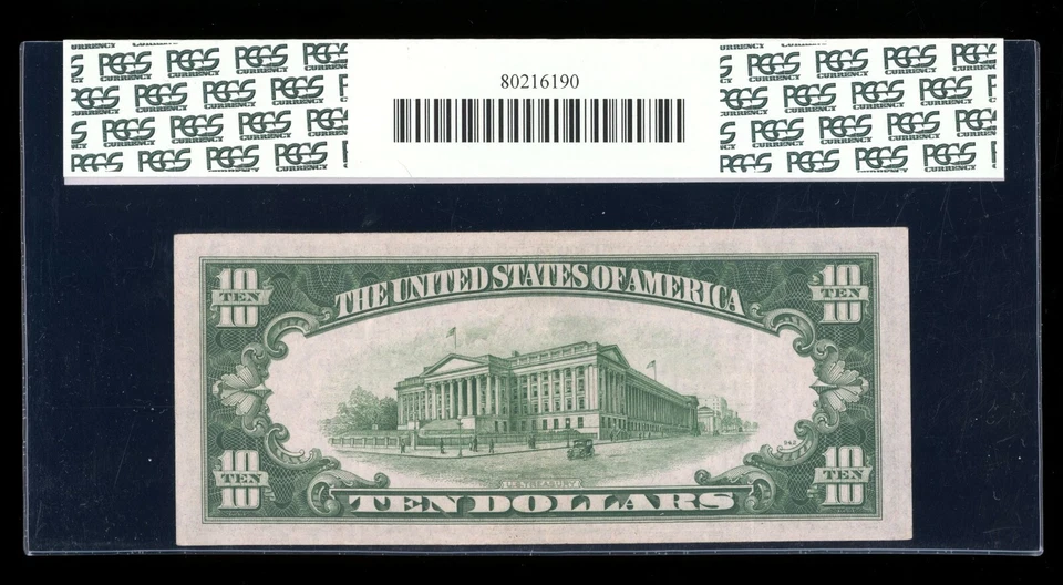 DBR 1934-A $10 Philadelphia STAR Fr. 2006-C* PCGS XF-40 PPQ Serial C01111274* - Image 2 of 2