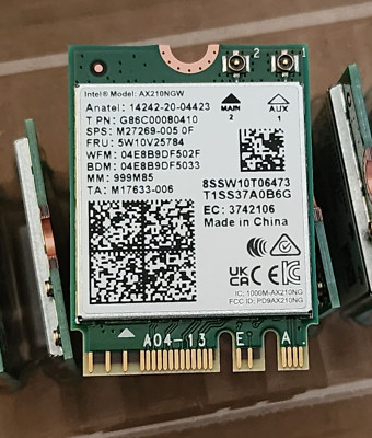 Intel AX210 6E M.2 2230 Wireless Card | Tri-Band | BT 5.4 | for DELL XPS 15 9570