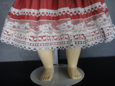 Robe En Soie Mauve Pour Poupée Ancienne 48-51 Cm - Jumeau, Bru - France