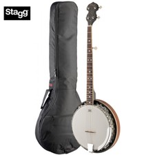 Stagg 5-String BJM30 LH LEFT HAND Deluxe Banjo with Metal Pot  Padded Gig Bag