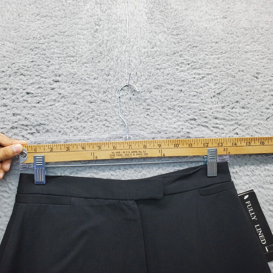 Falda Larry Levine Línea A Mujer Pequeña 8 Negra Completamente Forrada Lana Ventilación Bolsillo para Monedas Foto 4 de 4