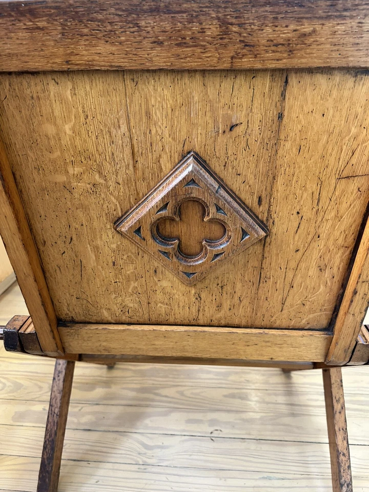 Silla antigua Glastonbury de roble  Foto 4 de 4