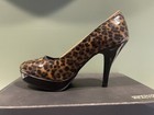 Kenneth Cole Hidden File Leopard Print Patent Pump - Size 8