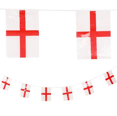 Toyland  10m (32ft) England St Georges Wimpelkette - Party Dekoration - 20 Flaggen (TL257)