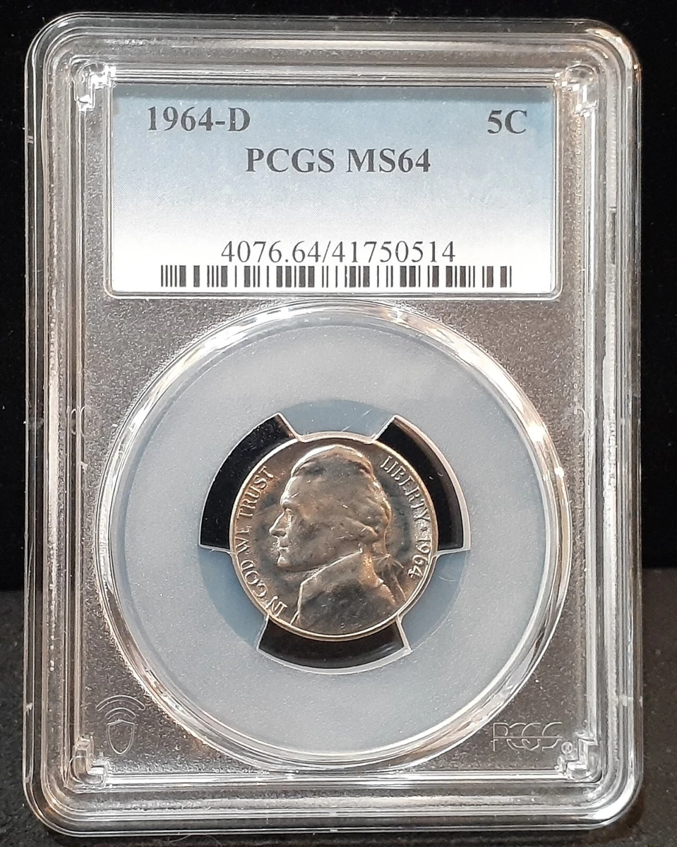 MS 64 Graded 1964 US Jefferson Nickels (1938-Now) for sale | eBay