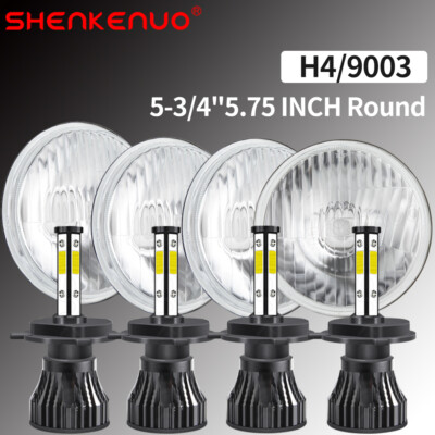 4PCS 5.75'' 5-3/4'' Round LED Headlights for GMC C15/C1500 1961-1972 Pickup C2500