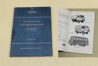 Betriebsanleitung Robur LO 2500, LKW ,  IFA VEB DDR