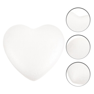 23CM White Modeling Heart-Shaped Polystyrene DIY Craft Modeling (White)