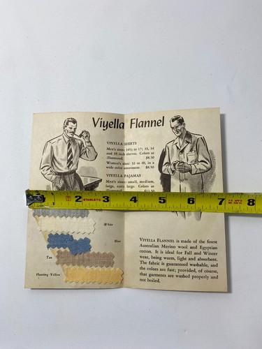 Vintage Abercrombie & Fitch Co. VIYELLA Flannel Brochure with Fabric Swatches NY - Picture 12 of 12