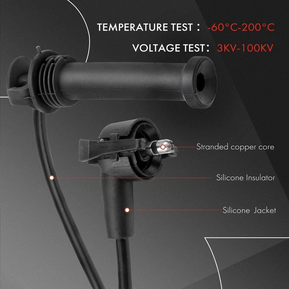 Juego de 4 cables de bujías para Ford Escort Contour Mercury Mystique Cougar L4 2,0 L Foto 4 de 4