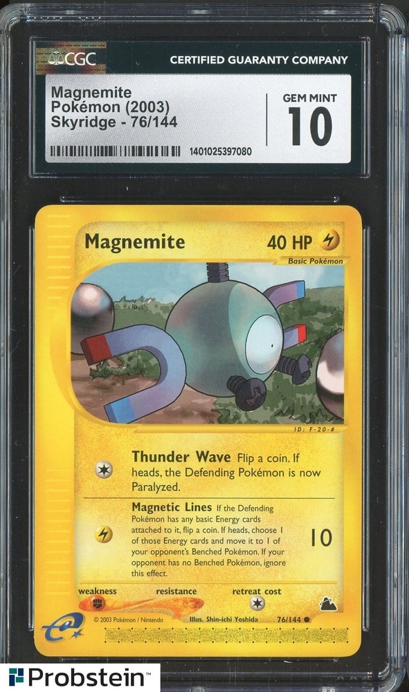 2003 Pokemon Skyridge #76/144 Magnemite CGC 10 GEM MINT