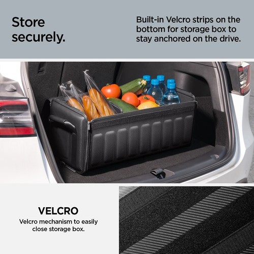 For Universal Rear Car Trunk Organizer SPIGEN Adjustable Divider 70L Storage Box - Picture 4 of 23