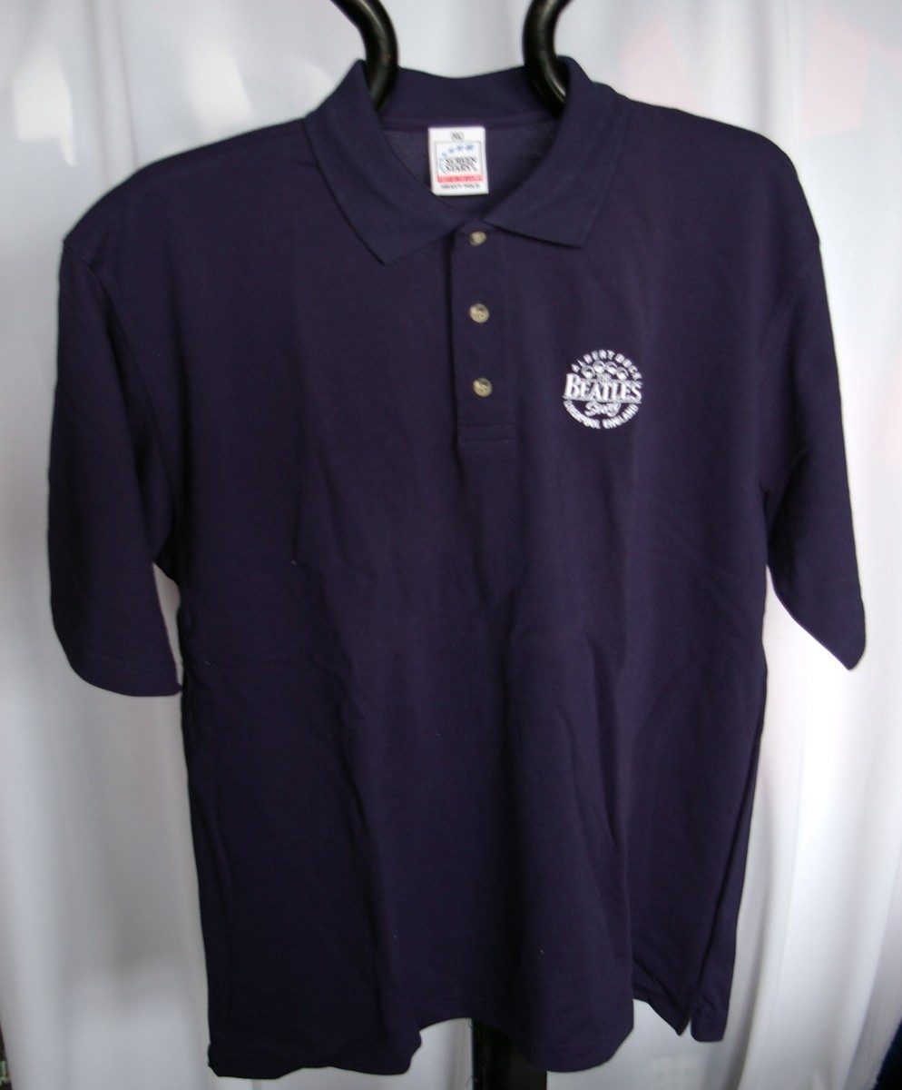 THE BEATLES POLO SHIRTS NAVY GREAT QUALITY GIFT THE FAB  LIVERPOOL