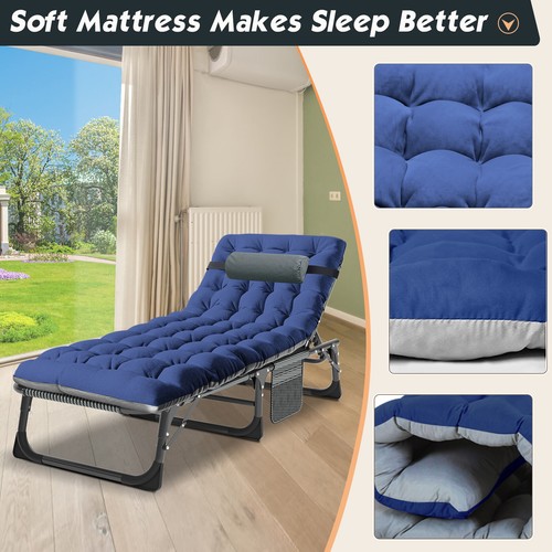 NAIZEA Adultos 4 cunas para dormir exterior cuna patio sillón con colchón alfombra - Imagen 6 de 17