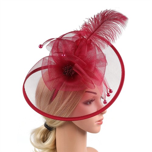 Kentucky Hat for Girls Women Classic Derby Fascinator 1920s 50s Tea Party Hat - Picture 5 of 16