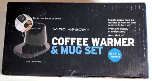 Juego de calentador de café y taza Mind Reader negro - alimentado por USB - Imagen 10 de 12