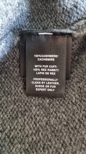 Lafayette 148 Jumper Sweater Pullover Fur Trim M / L Medium / Large US 8 10 12 - Picture 8 of 10