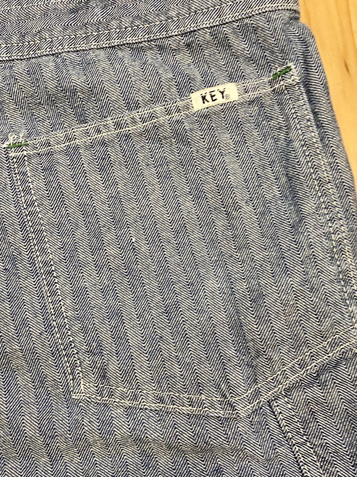 Vintage Key Herringbone Striped Coveralls Size 50 Sh… Gem