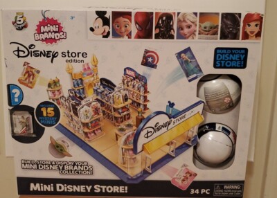Zuru 5 Surprise Mini Brands! Mini Disney Store Playset [Includes 2  Packs] 34 pc