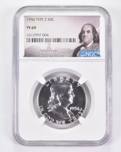 PF69 1956 Franklin Half Dollar - Type 2 - Graded NGC *8923