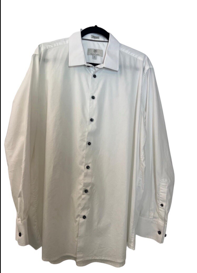 Christian Lacroix 長袖シャツ 40 Christian Lacroix Men's White Cotton Blend Button-Down