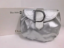 New Christian Dior Parfums Silver Clutch Bag w/ box
