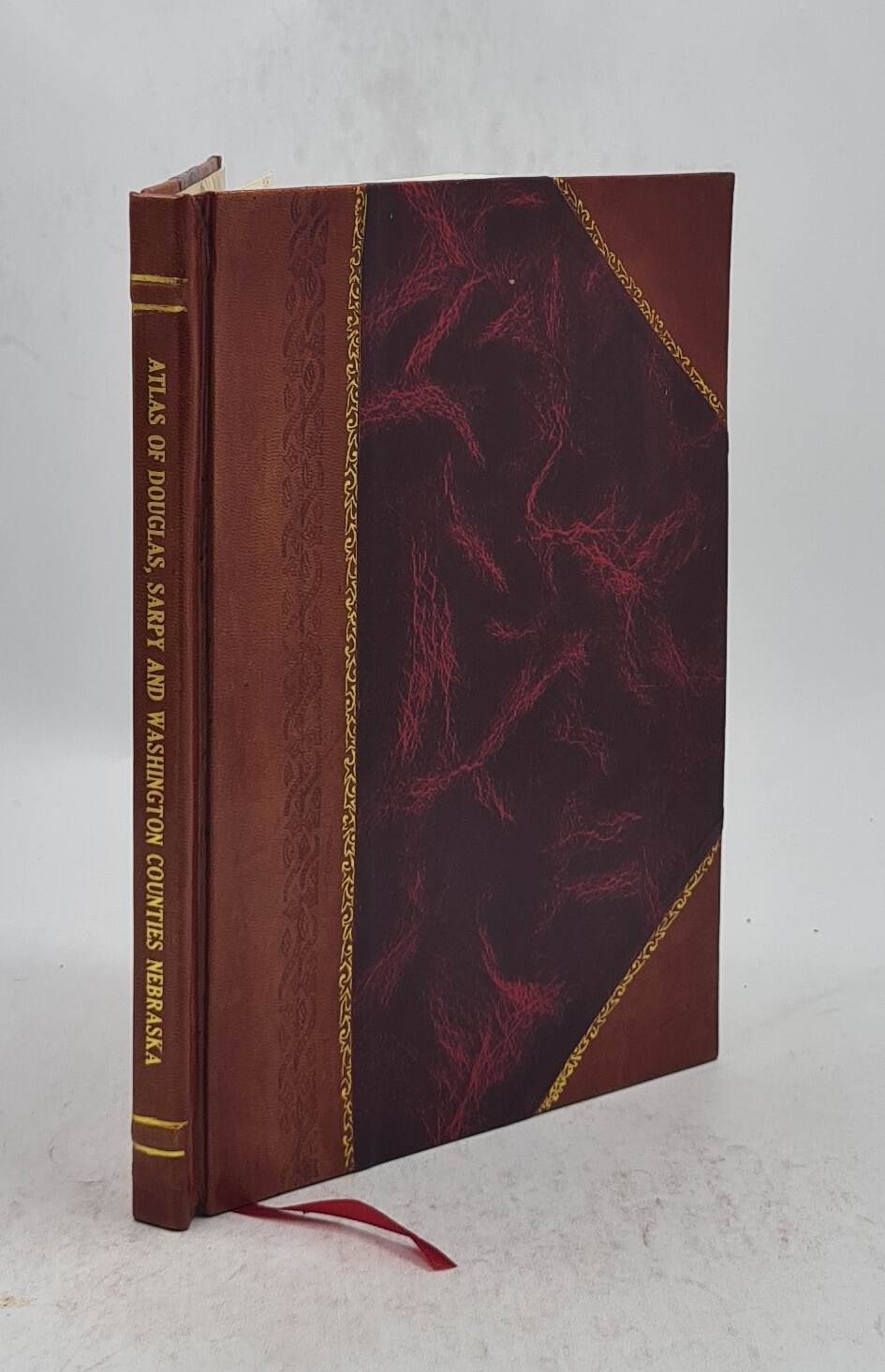 Vintage Leather-Bound Atlas of Douglas Sarpy Washington Counties Nebraska Maps