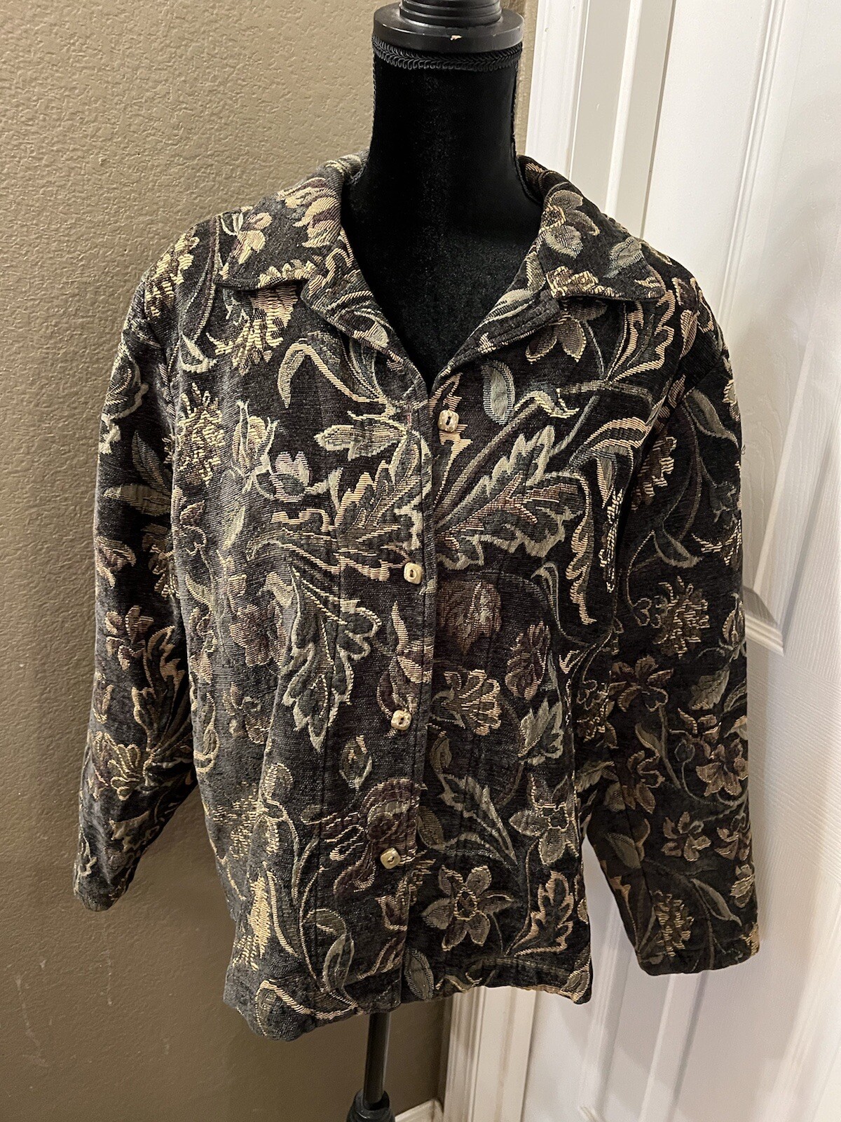 Coldwater Creek Collared Button Front Jacket Tape… - image 1